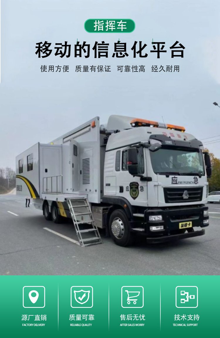 擴(kuò)展方艙動(dòng)中通通信指揮車